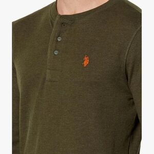 Polo by Ralph Lauren Men's Olive Green Henley Shirt